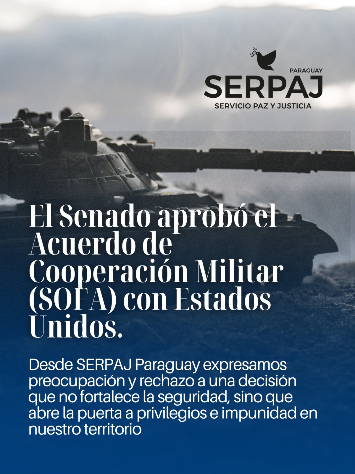 La paz se construye con justicia, no con militarización